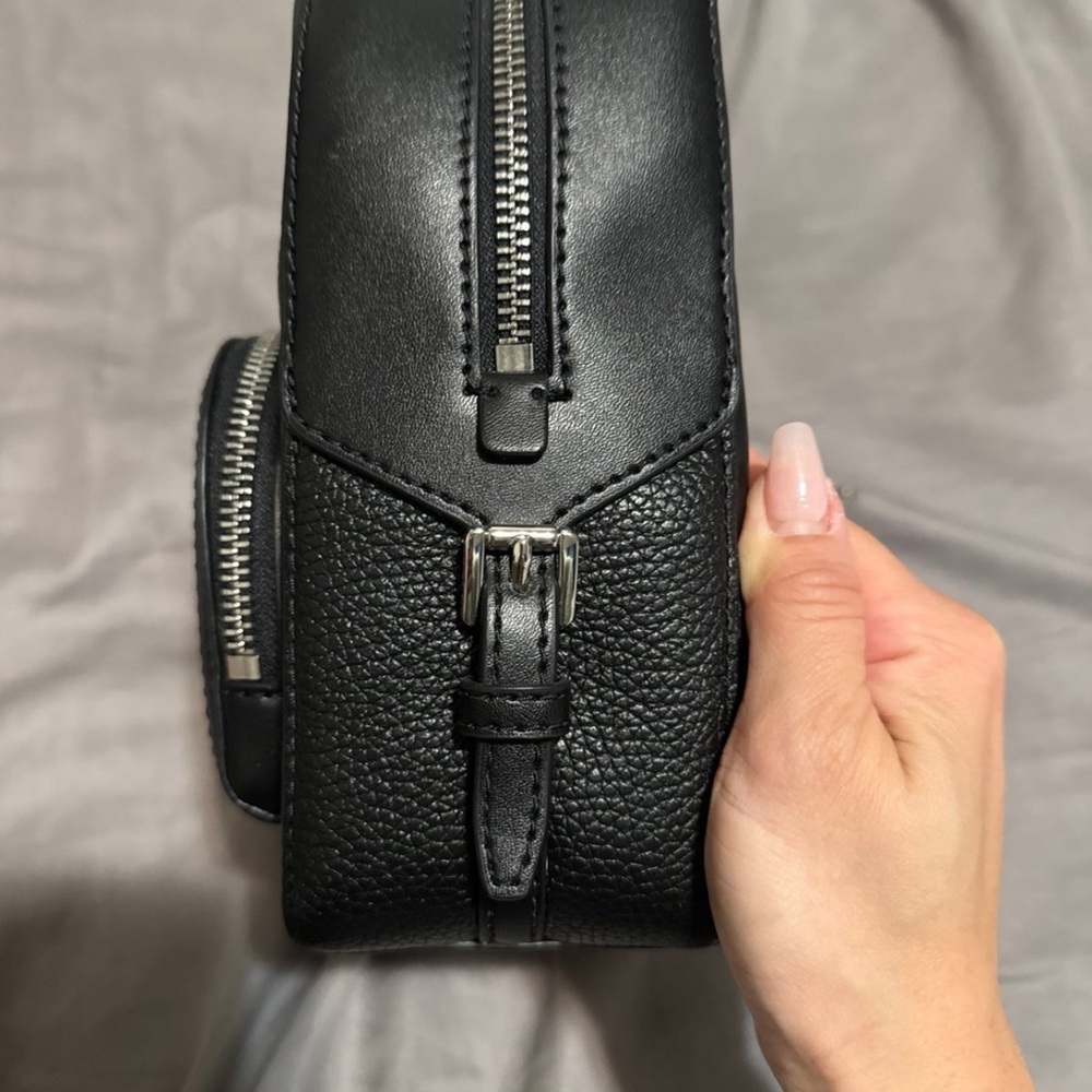 Michael Kors Pebbled Black Backpack - Picture 2 of 5